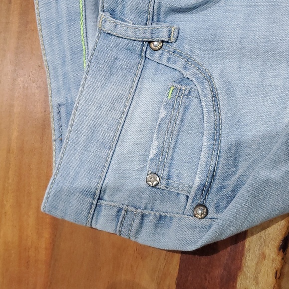 GARAGE Y2K Vintage Low Rise Stretch Denim Jeggings In Light Wash - Picture 14 of 16